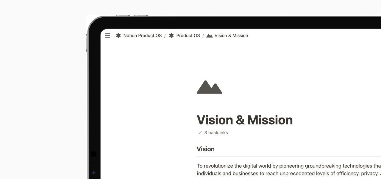 Notion Product OS: Vision & Mission